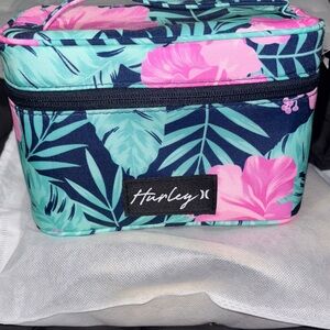 Hurley Leaf Patterned Bag with Pink and Blue